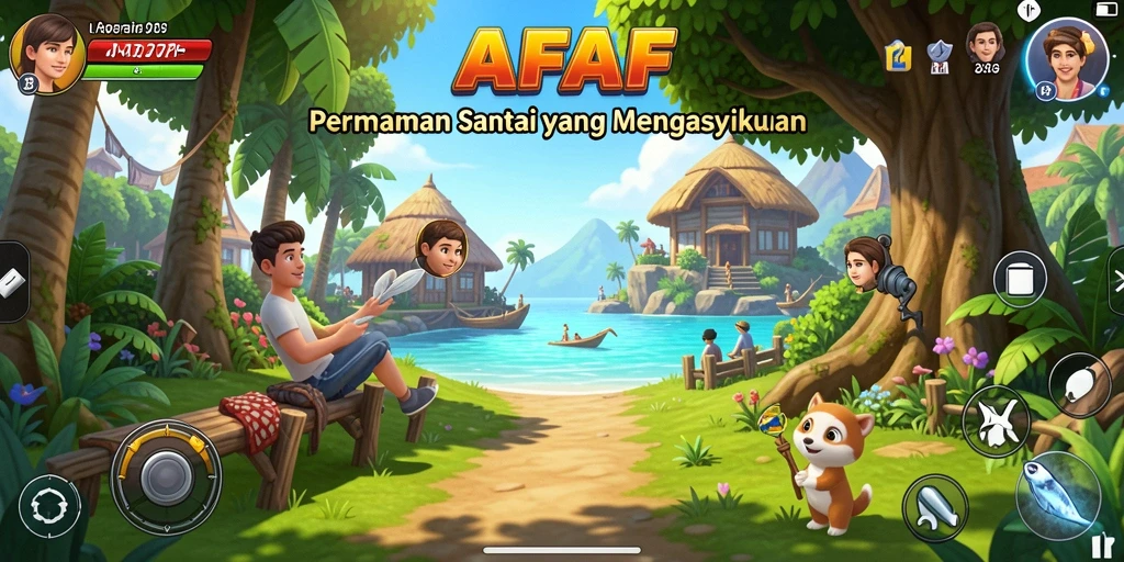 Tampilan gameplay asyik AFAF dengan grafik menarik.