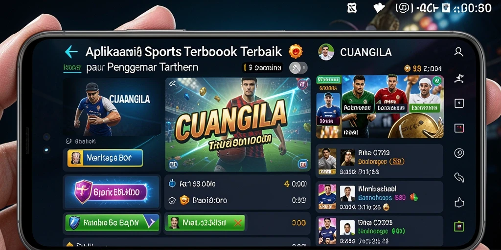 Tampilan menarik dari aplikasi CUANGILA saat menampilkan taruhan olahraga.