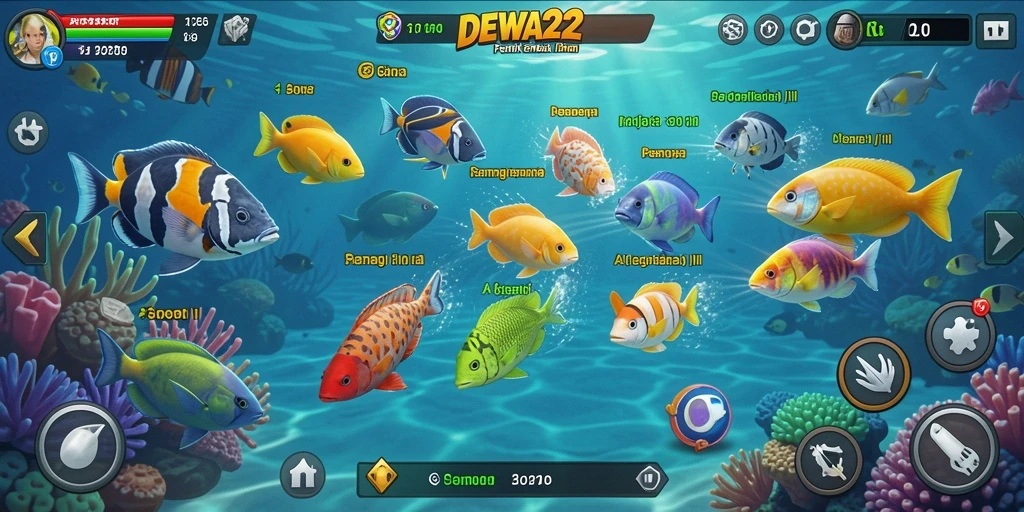 Screenshot DEWA22 menampilkan keseruan gameplay Tembak Ikan yang mengasyikkan.
