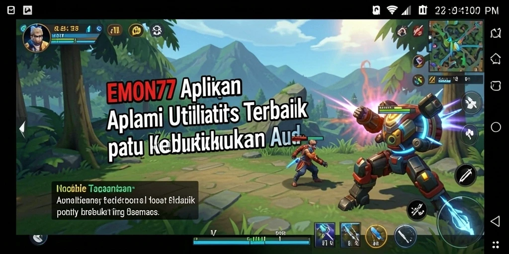 Antarmuka aplikasi EMON77 yang sederhana dan efisien.
