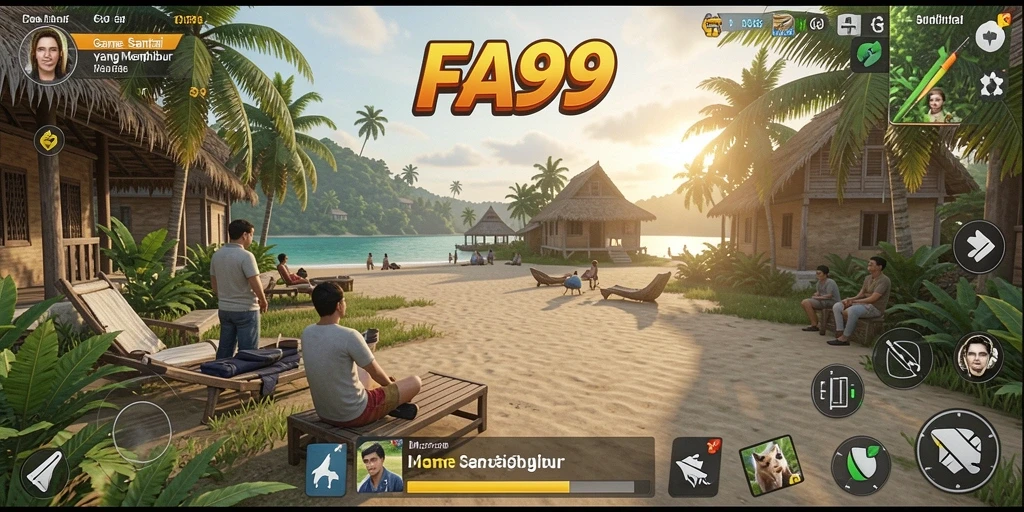 Tampilan screenshot FA99 menampilkan gameplay yang seru dan penuh warna.