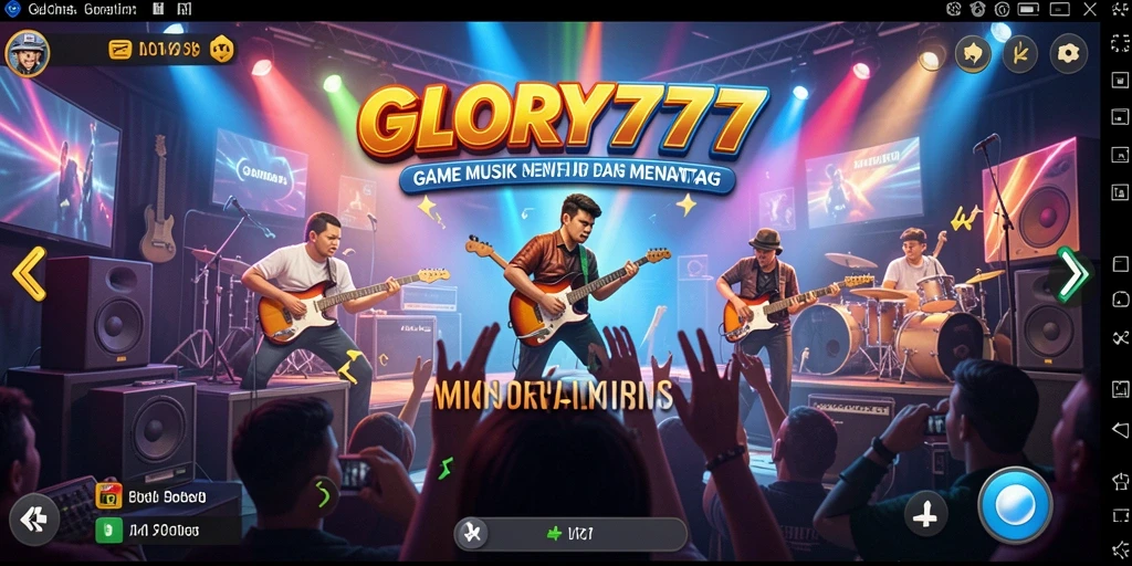 Screenshot GLORY777 menampilkan gameplay musik yang seru.
