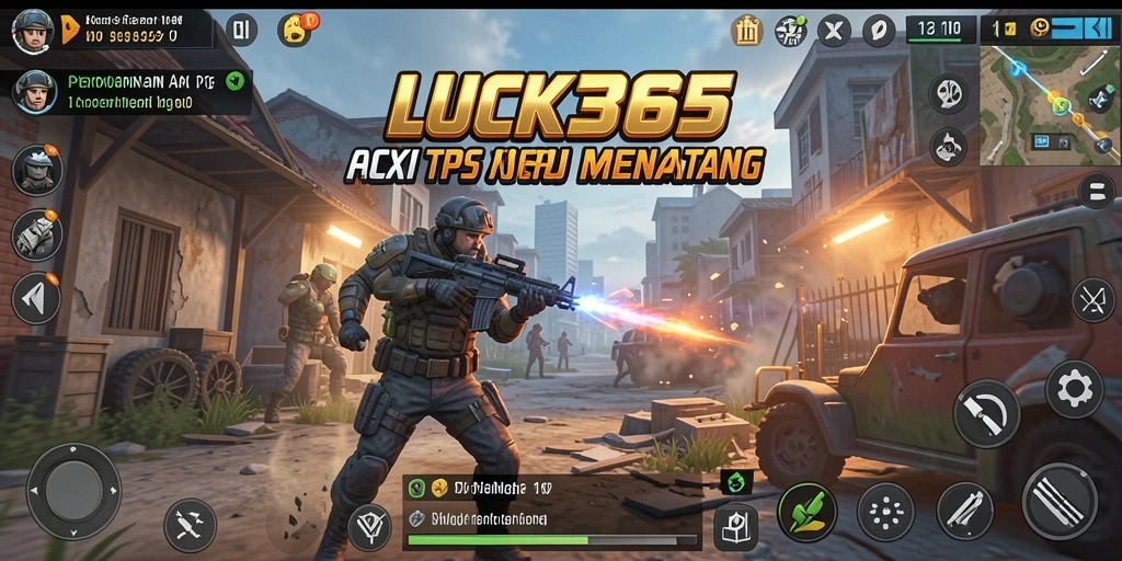 Screenshot LUCK365 menampilkan adegan seru dari gameplay TPS.