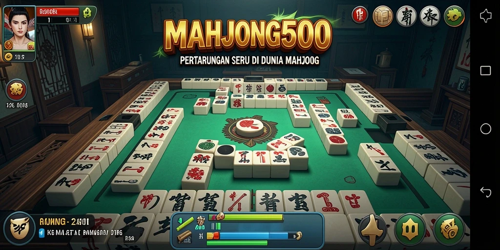 Tampilan utama gameplay Fighting di MAHJONG500 yang seru dan mendebarkan.
