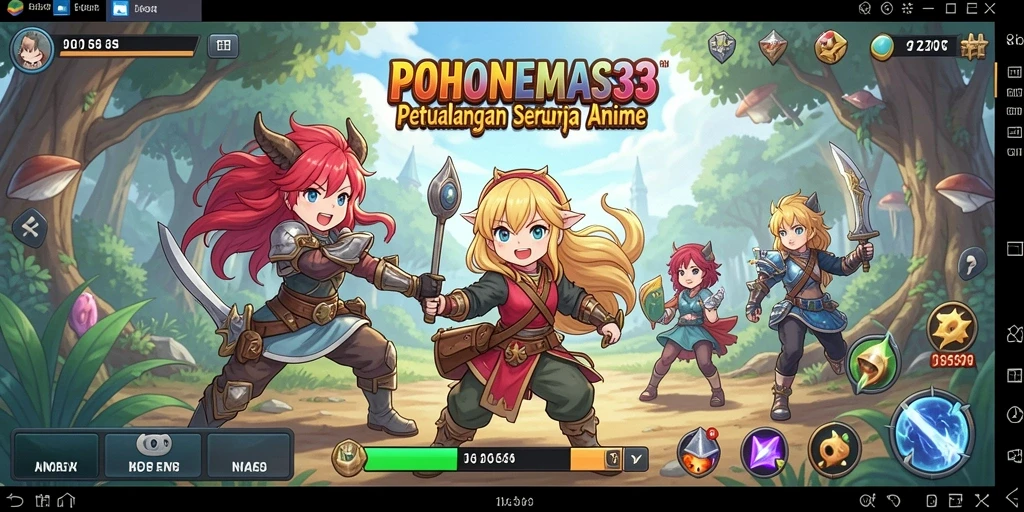 Gameplay seru POHONEMAS33 dengan karakter anime menarik.