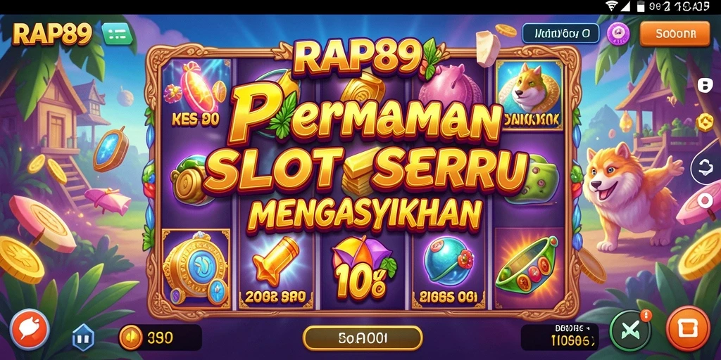 Tampilan gameplay slot yang menarik dan penuh warna di RAP89.