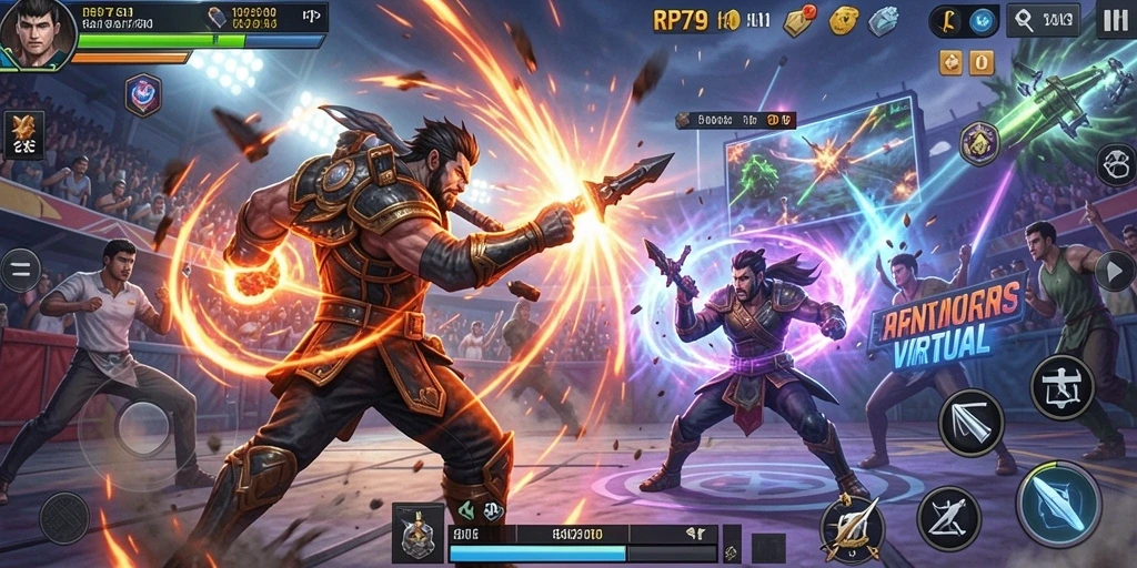 Gameplay seru RP79 dengan aksi pertarungan yang mendebarkan.