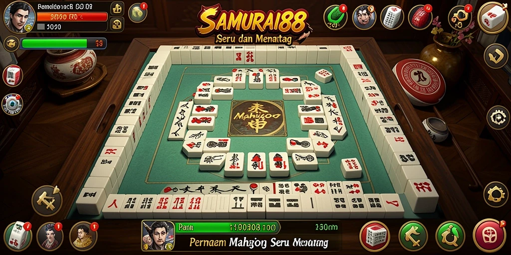 Tampilan utamanya yang menampilkan keseruan gameplay Mahjong.