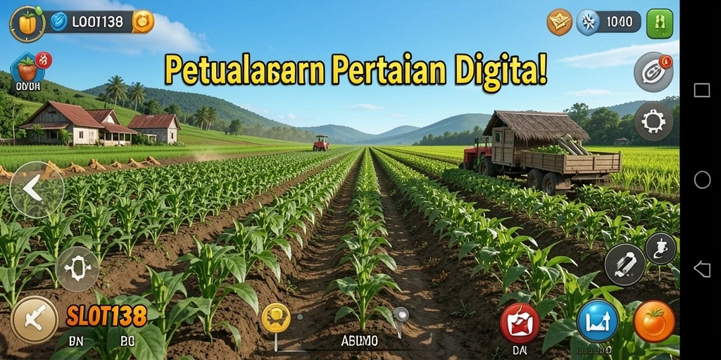 Gameplay seru di SLOT138 yang menunjukkan petualangan pertanian.